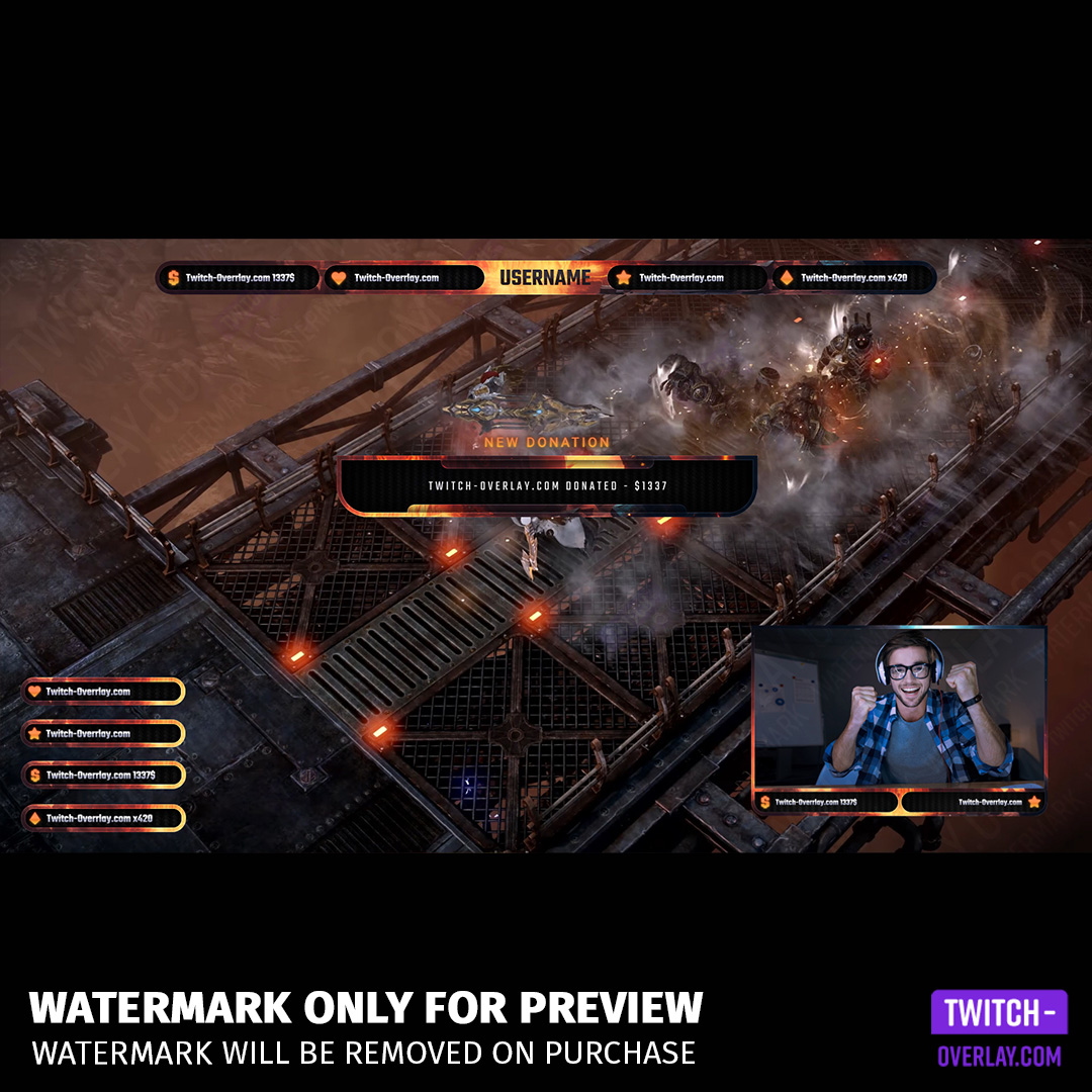 Ancient Forge Stream Overlay Bundle preview of the Ingame Scene