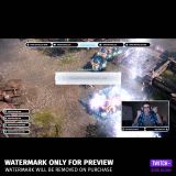 Cubic Wave twitch overlay Package. showing an ingame scene