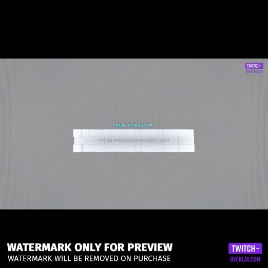 Cubic Wave twitch overlay Package, showing a stream alert.
