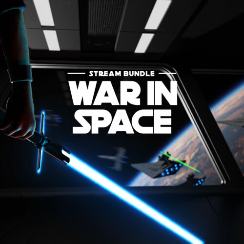 Titelbild für das von Star Wars und Jedi:Survivor inspirierte War in Space Twitch Overlay Package