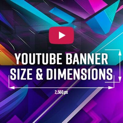 2 YouTube Banners with main Dimensions and Title
