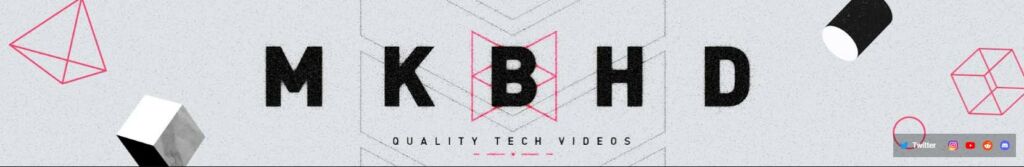 Example YouTube Banner of popular YouTuber MKBHD