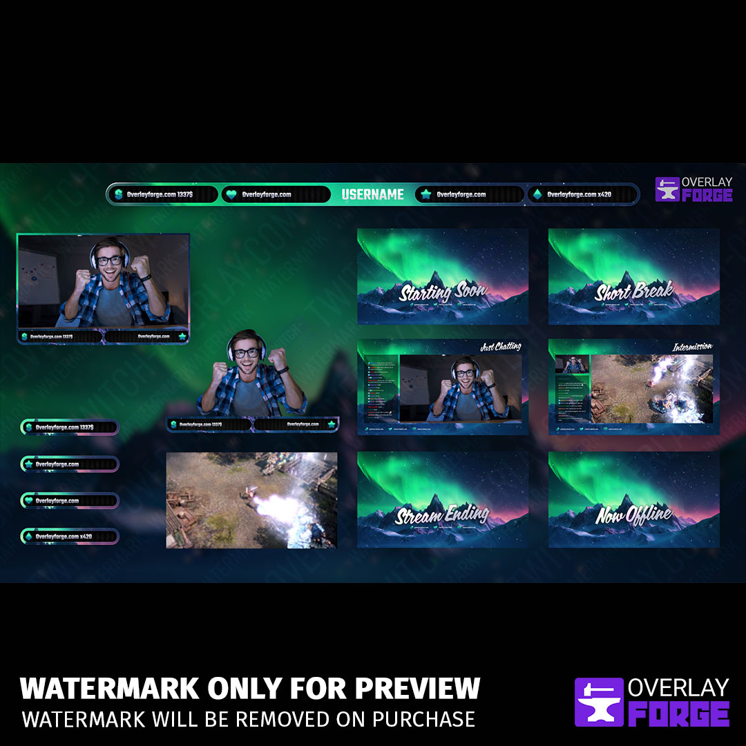 Northern Lights Stream Package, showing all parts contained in the bundle