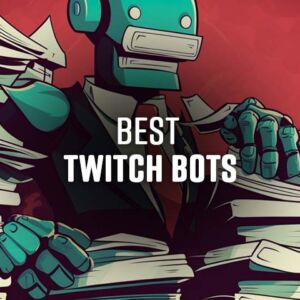 A Robot with a Stack of books supporting a streamer with channel rules and moderation.