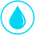 stay hydrated bot logo showing a water drop.