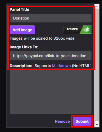 How to a Add Donation Panel to Twitch