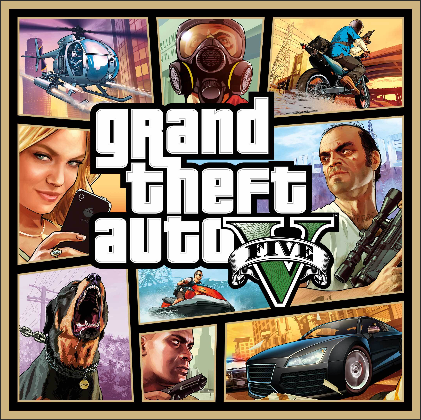 The Logo of GTA 5, the 5th most-streamed and 3rd most-viewed game on Twitch.