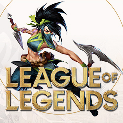 Akali from League of Legends, the most-watched game on Twitch, performs a throwing dagger attack.