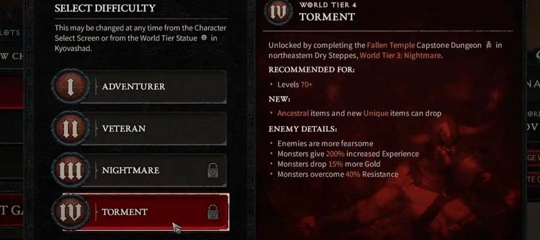 Understanding Diablo IV World tiers