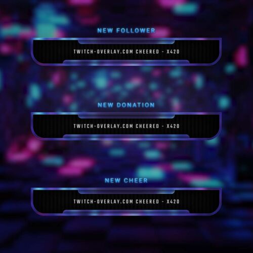 Stream Alerts from the Cubecave Neon Bundle