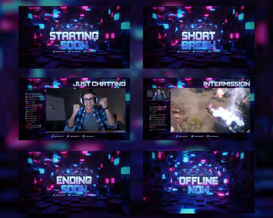Cubecave Neon Stream Screens