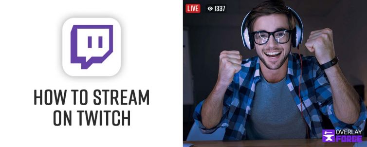 A Twitch Streamer sitting in front of his computer streaming his picture live on Twitch.