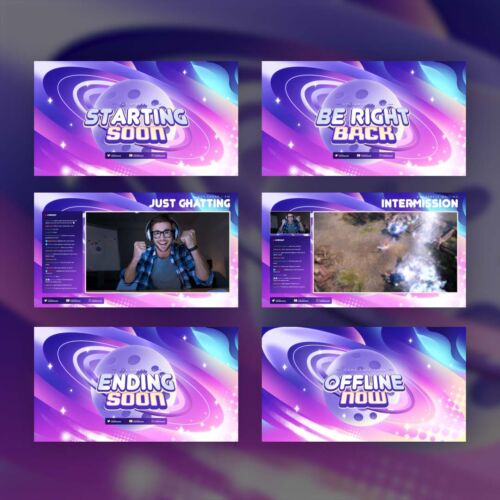 Stream Screens from the Stellar Dream Bundle.