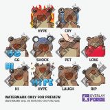 Cute Light Brown Frog Emote for Twitch, Kick, YouTube and Facebook