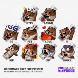 Brown Otter Emote for Twitch, Kick, YouTube and Facebook