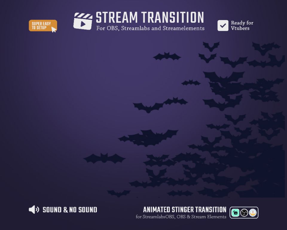 Bats Halloween OBS Transition