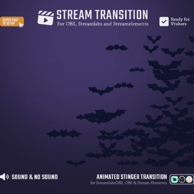 Bats Halloween OBS Transition