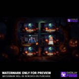 Scary Halloween Stream Bundle, showing all Stream Screens included.